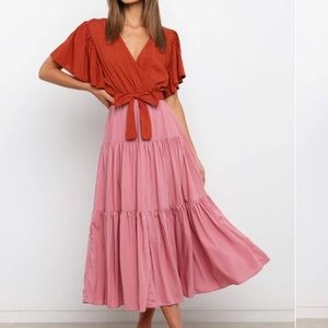 Petal and Pup Midi Color Block Dress US 8